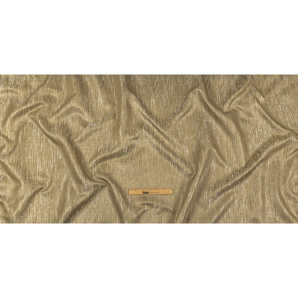 Recycled Polyester Jacquard - Gold Striated - British Imported Full Recycled Polyester Jacquard - Gold Striated - British Imported Full