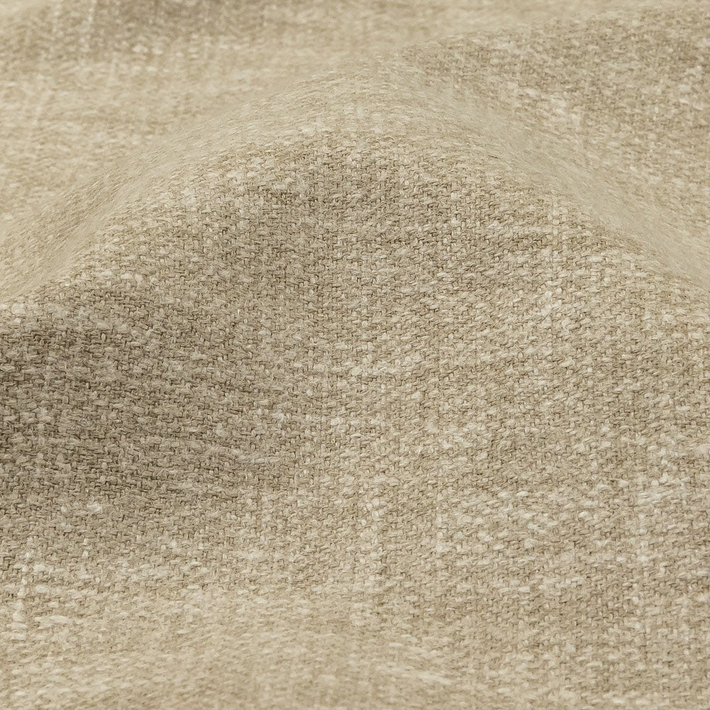 British Imported Heathered Champagne Recycled Polyester Drapery Woven Detail British Imported Heathered Champagne Recycled Polyester Drapery Woven Detail
