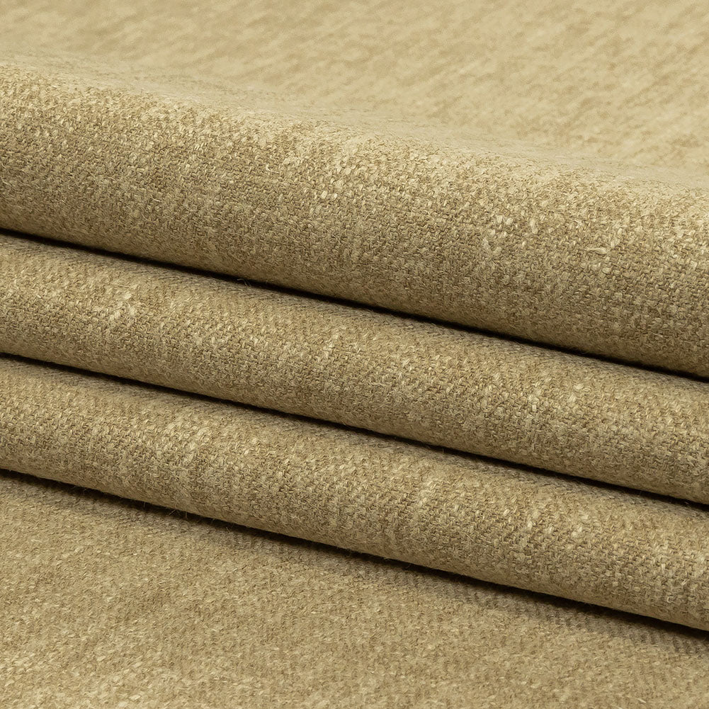 British Imported Heathered Gold Recycled Polyester Drapery Woven Folded British Imported Heathered Gold Recycled Polyester Drapery Woven Folded