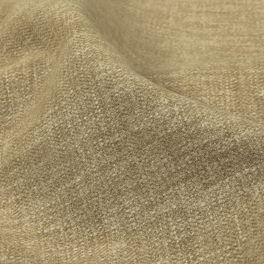 British Imported Heathered Gold Recycled Polyester Drapery Woven Detail British Imported Heathered Gold Recycled Polyester Drapery Woven Detail
