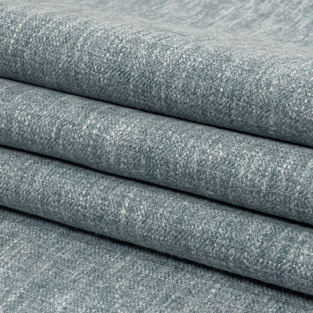 British Imported Heathered Mist Recycled Polyester Drapery Woven Folded British Imported Heathered Mist Recycled Polyester Drapery Woven Folded