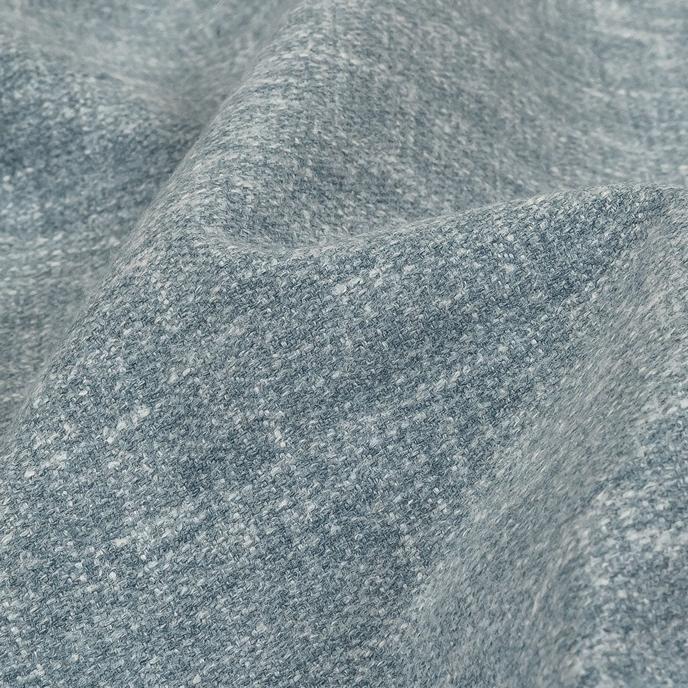 British Imported Heathered Mist Recycled Polyester Drapery Woven Detail British Imported Heathered Mist Recycled Polyester Drapery Woven Detail