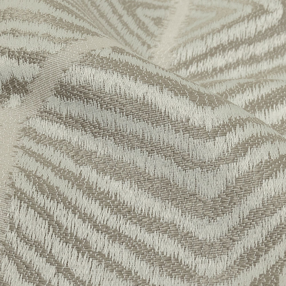 British Imported Platinum Geometric Chevron Recycled Polyester Jacquard Detail British Imported Platinum Geometric Chevron Recycled Polyester Jacquard Detail