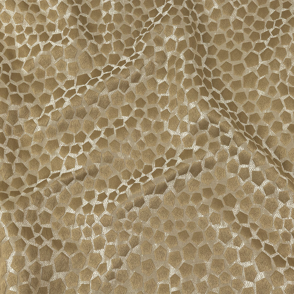 British Imported Gold Satin-Faced Pentagonal Drapery Jacquard British Imported Gold Satin-Faced Pentagonal Drapery Jacquard