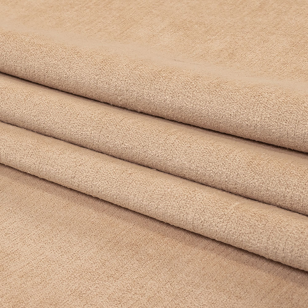 Micro Polyester Chenille - Nude - British Imported Folded Micro Polyester Chenille - Nude - British Imported Folded