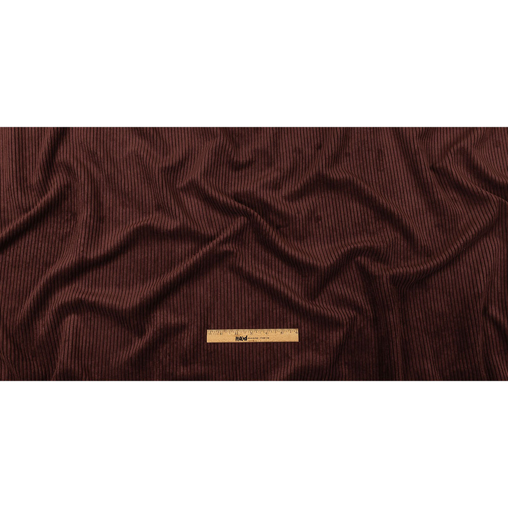 Plush Ribbed Velvet - Claret - British Imported Full Plush Ribbed Velvet - Claret - British Imported Full