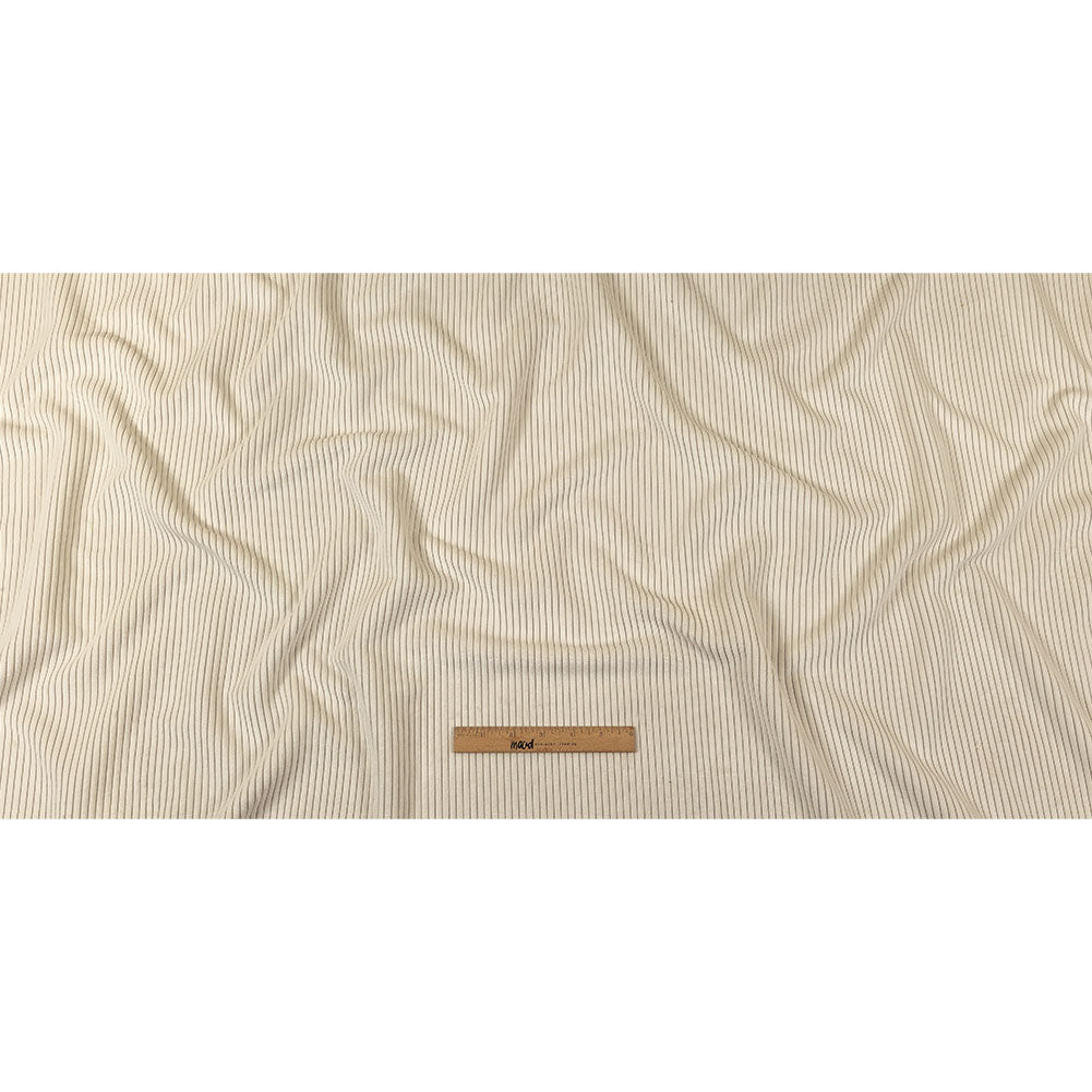 Plush Ribbed Velvet - Ivory - British Imported Full Plush Ribbed Velvet - Ivory - British Imported Full