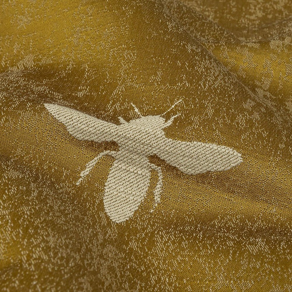 Slubbed Drapery Jacquard - Zest Buzzing Bees - British Imported Detail Slubbed Drapery Jacquard - Zest Buzzing Bees - British Imported Detail