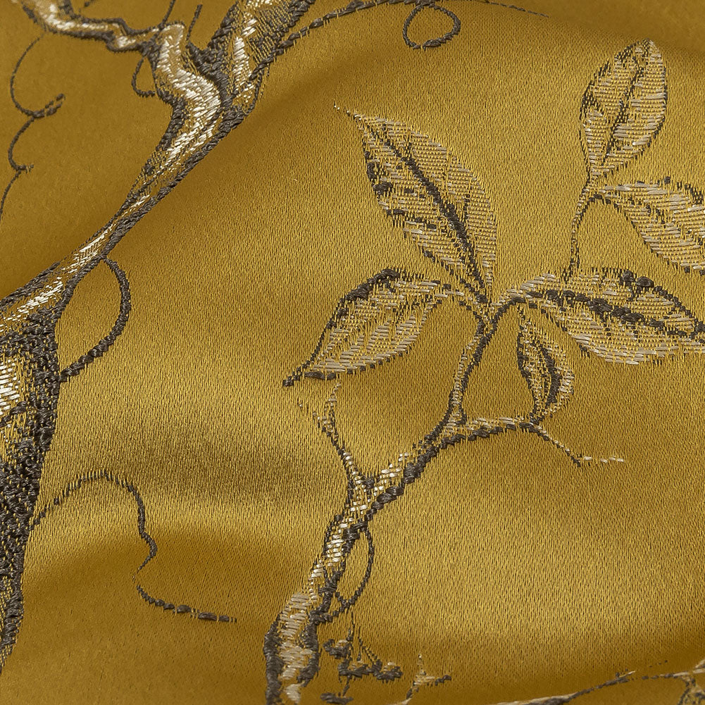Drapery Jacquard - Zest Perched Peacocks on Branches - British Imported Detail Drapery Jacquard - Zest Perched Peacocks on Branches - British Imported Detail