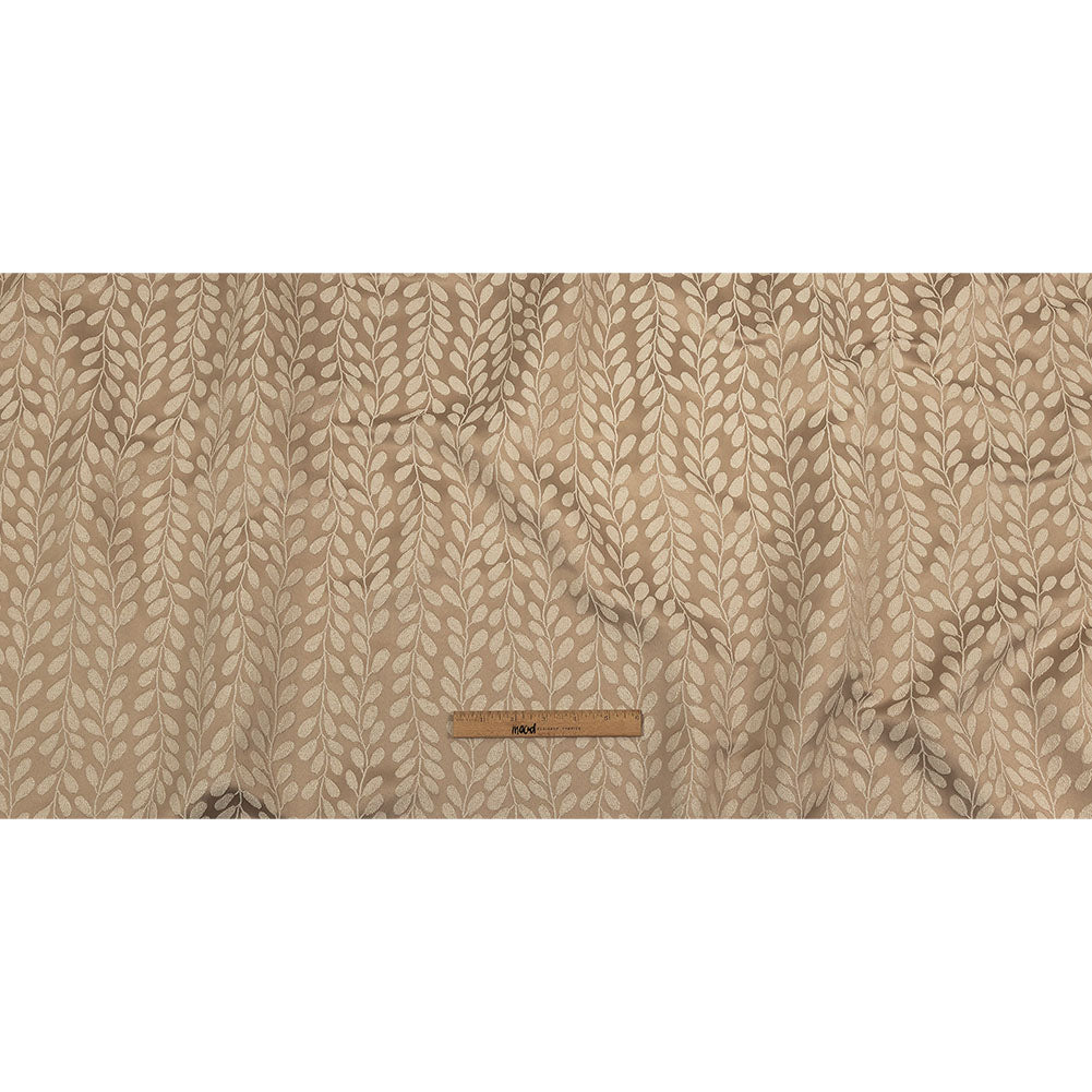 Polyester Jacquard - Linen Cascading Vines - British Imported Full Polyester Jacquard - Linen Cascading Vines - British Imported Full
