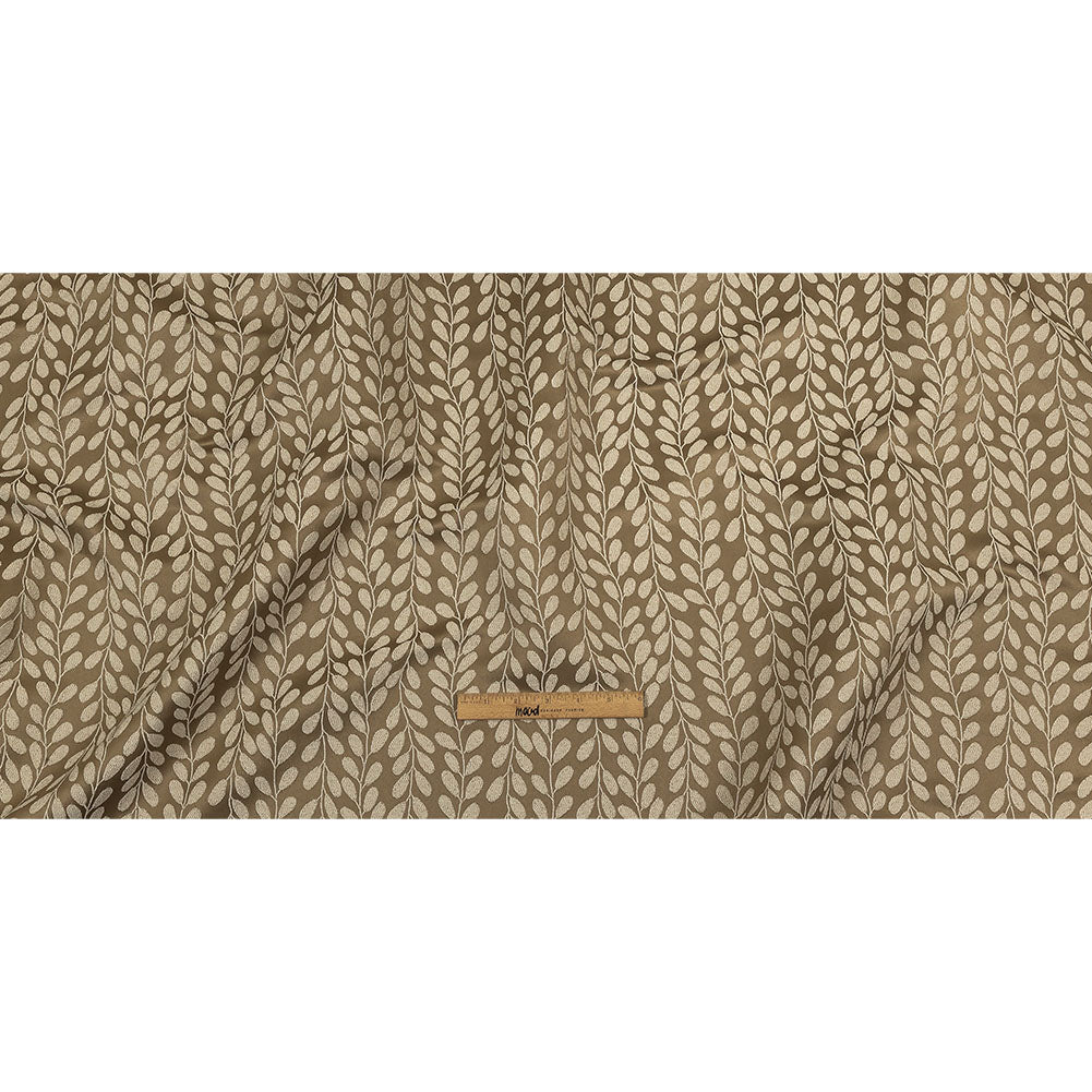 Polyester Jacquard - Olive Cascading Vines - British Imported Full Polyester Jacquard - Olive Cascading Vines - British Imported Full