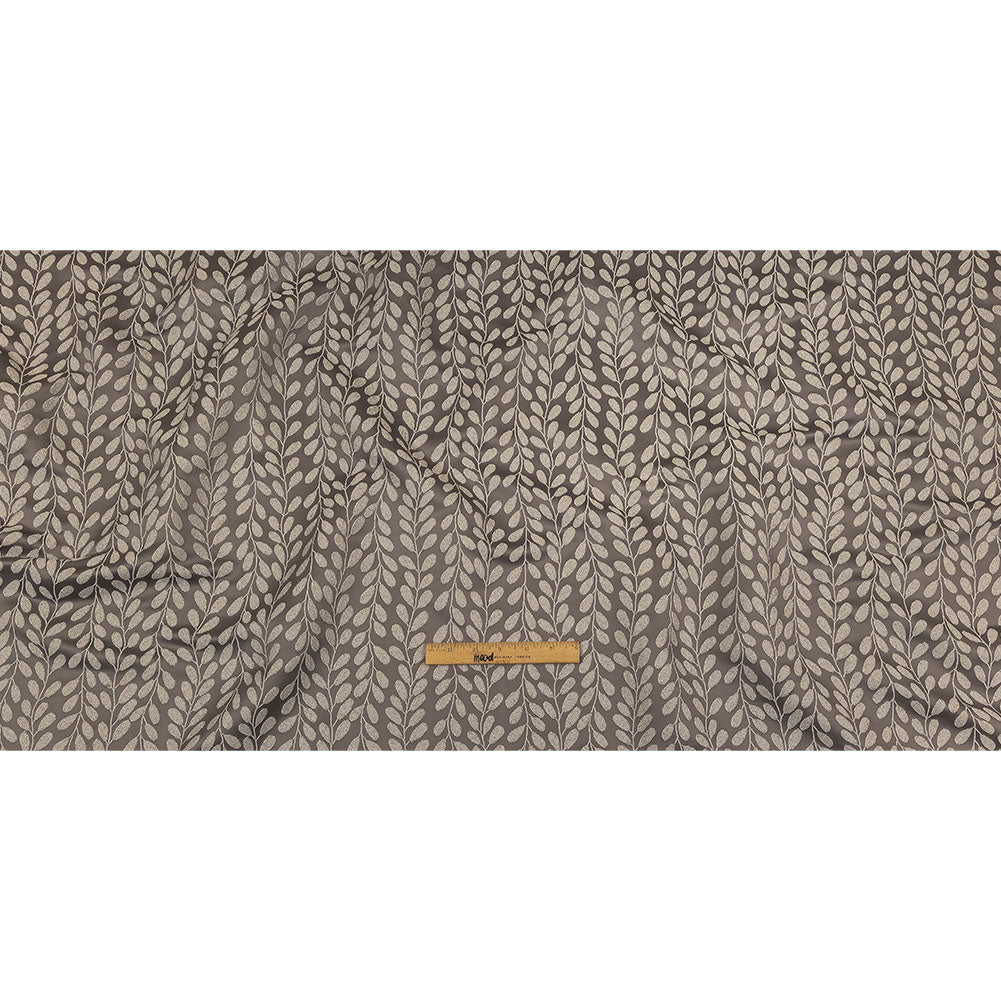 Polyester Jacquard - Slate Cascading Vines - British Imported Full Polyester Jacquard - Slate Cascading Vines - British Imported Full