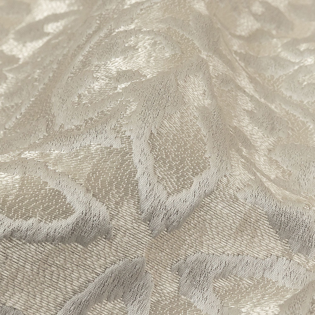 Drapery Jacquard - Silver Damask - British Imported Detail Drapery Jacquard - Silver Damask - British Imported Detail