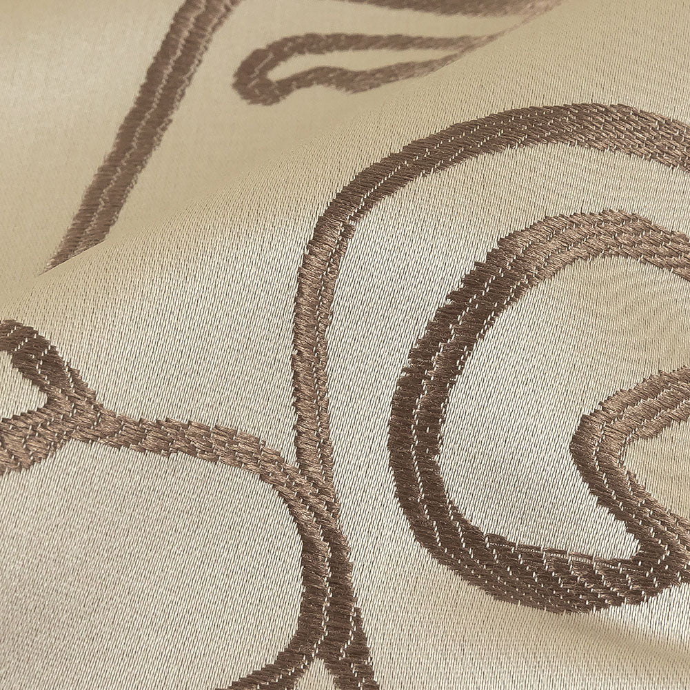 Drapery Jacquard - Latte Face to Face - British Imported Detail Drapery Jacquard - Latte Face to Face - British Imported Detail