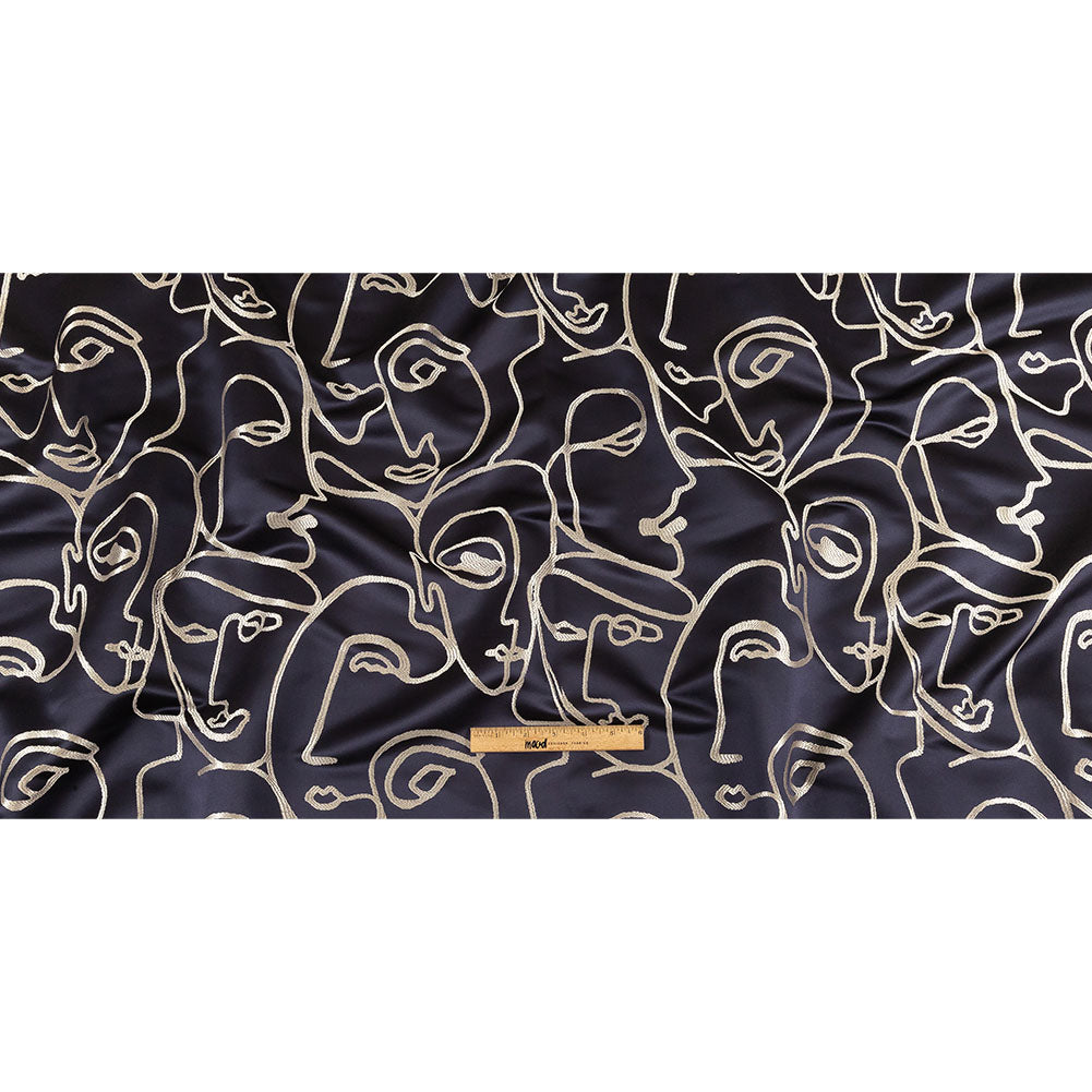 Drapery Jacquard - Sapphire Face to Face - British Imported Full Drapery Jacquard - Sapphire Face to Face - British Imported Full