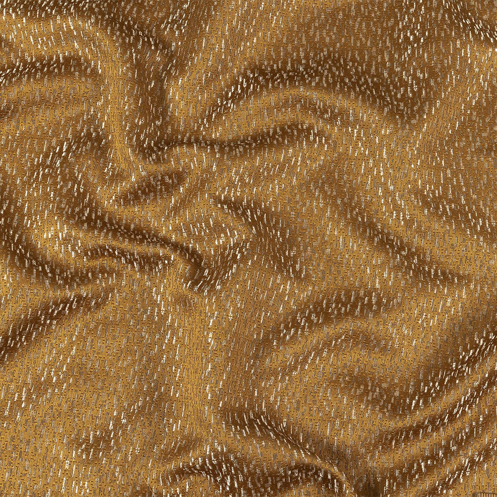 Metallic Drapery Jacquard - Bronze Digital Spots - British Imported Metallic Drapery Jacquard - Bronze Digital Spots - British Imported