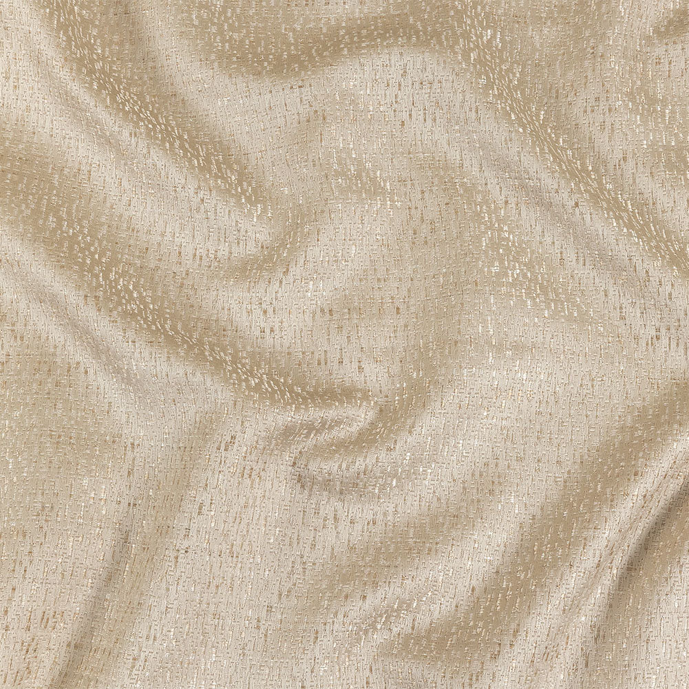 Metallic Drapery Jacquard - Oyster Digital Spots - British Imported Metallic Drapery Jacquard - Oyster Digital Spots - British Imported