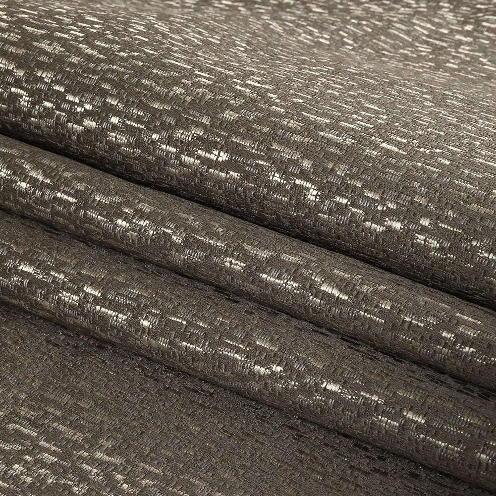 Metallic Drapery Jacquard - Putty Digital Spots - British Imported Folded Metallic Drapery Jacquard - Putty Digital Spots - British Imported Folded