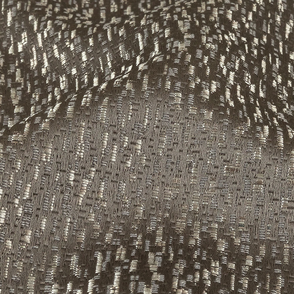 Metallic Drapery Jacquard - Putty Digital Spots - British Imported Detail Metallic Drapery Jacquard - Putty Digital Spots - British Imported Detail