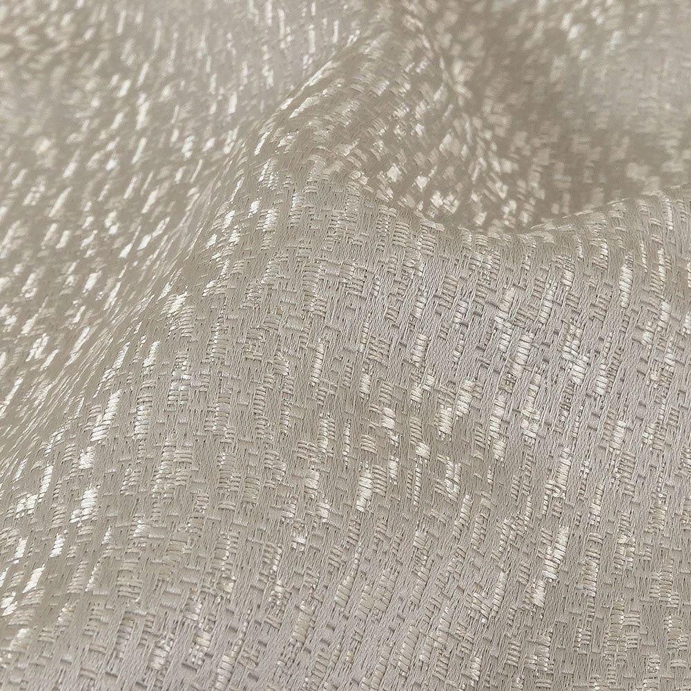 Metallic Drapery Jacquard - Silver Digital Spots - British Imported Detail Metallic Drapery Jacquard - Silver Digital Spots - British Imported Detail