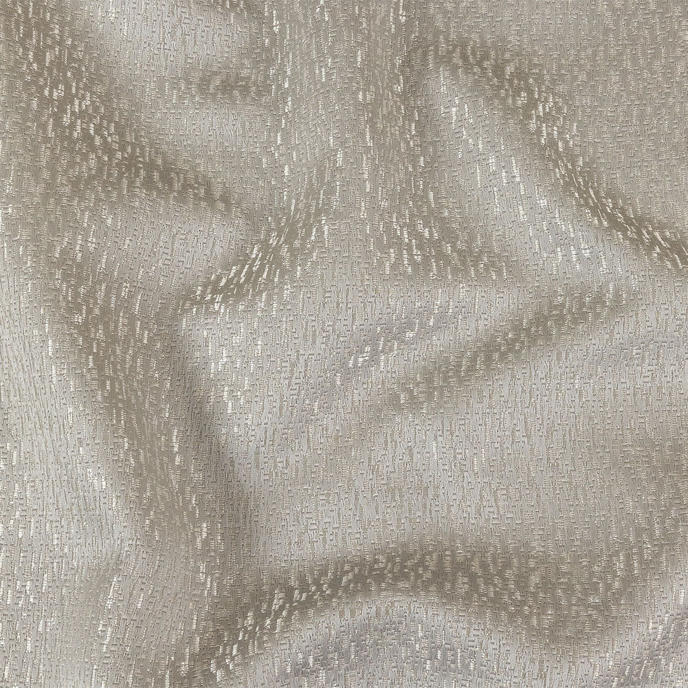 Metallic Drapery Jacquard - Silver Digital Spots - British Imported Metallic Drapery Jacquard - Silver Digital Spots - British Imported