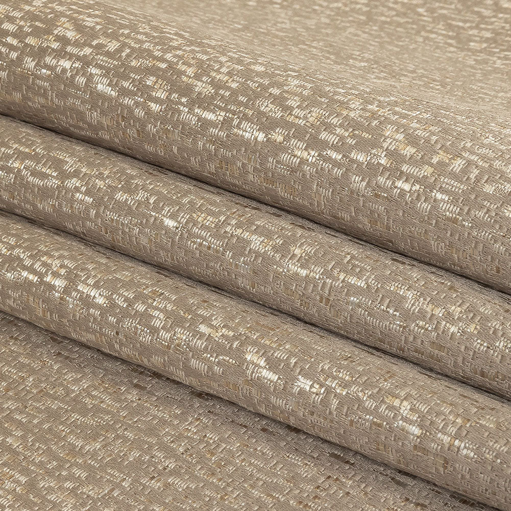 Metallic Drapery Jacquard - Stone Digital Spots - British Imported Folded Metallic Drapery Jacquard - Stone Digital Spots - British Imported Folded