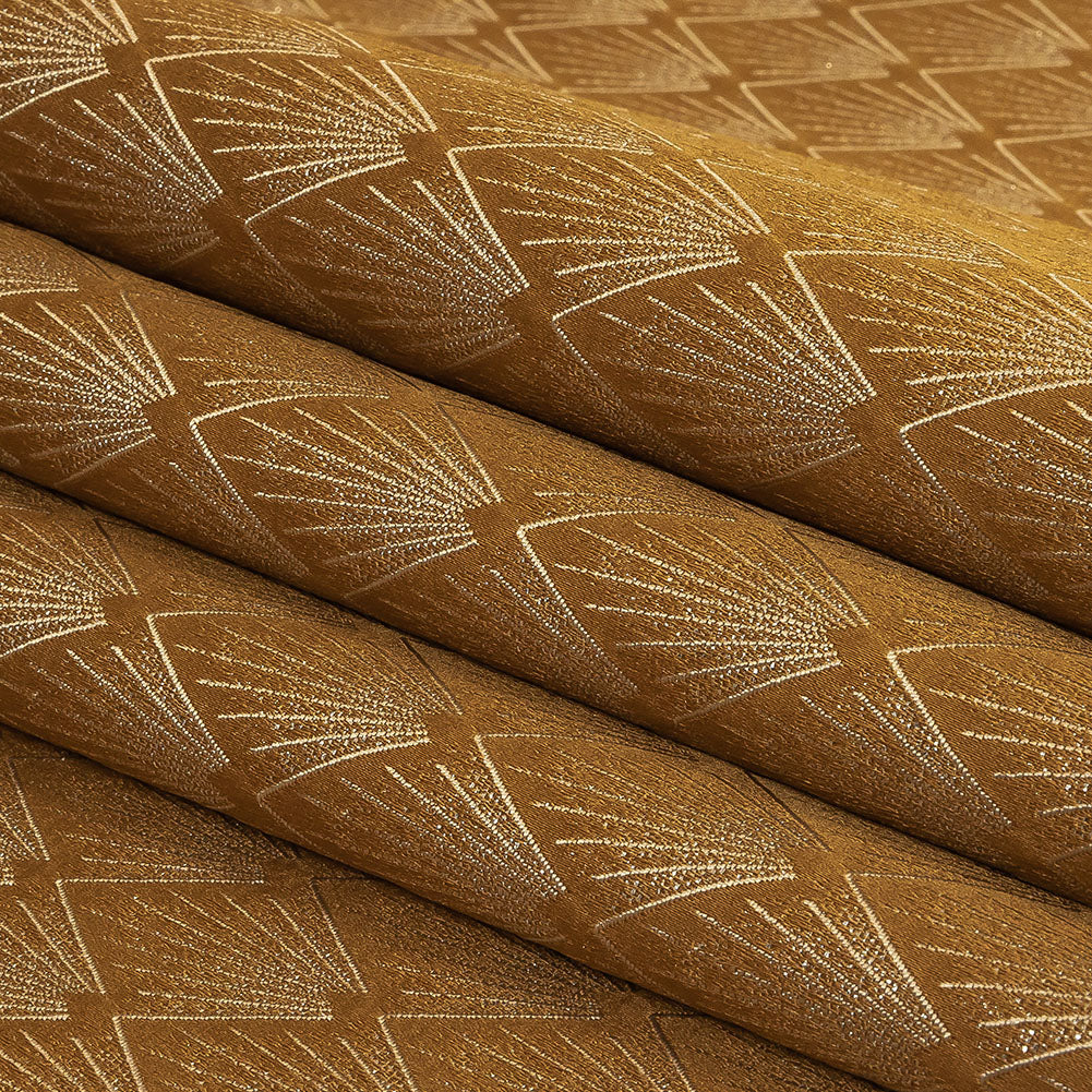 Metallic Drapery Jacquard - Bronze Digital Spots - British Imported Folded Metallic Drapery Jacquard - Bronze Digital Spots - British Imported Folded
