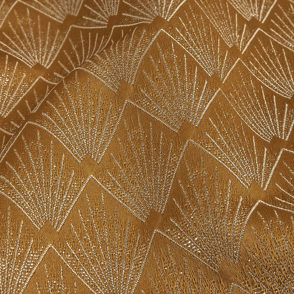 Metallic Drapery Jacquard - Bronze Digital Spots - British Imported Detail Metallic Drapery Jacquard - Bronze Digital Spots - British Imported Detail