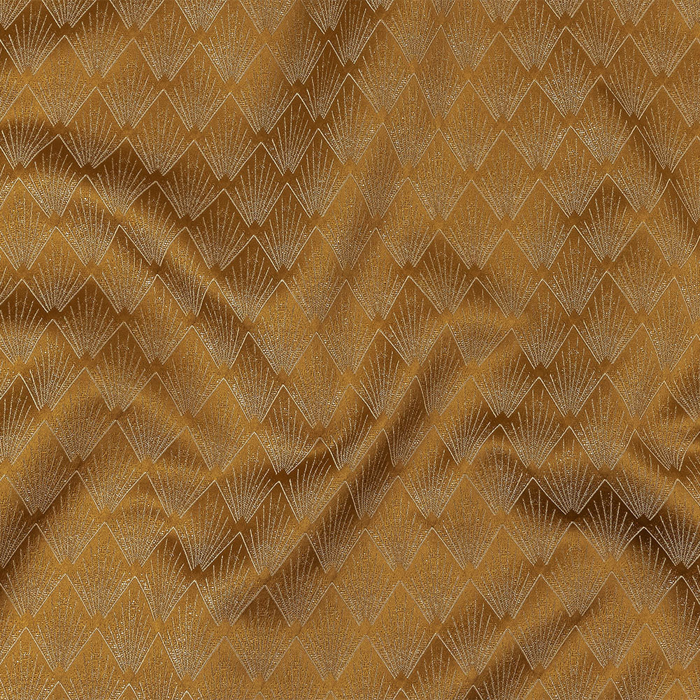 Metallic Drapery Jacquard - Bronze Digital Spots - British Imported Metallic Drapery Jacquard - Bronze Digital Spots - British Imported