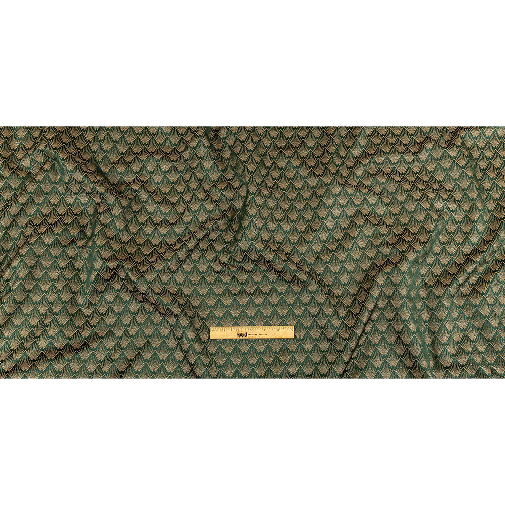Metallic Drapery Jacquard - Emerald Digital Spots - British Imported Full Metallic Drapery Jacquard - Emerald Digital Spots - British Imported Full