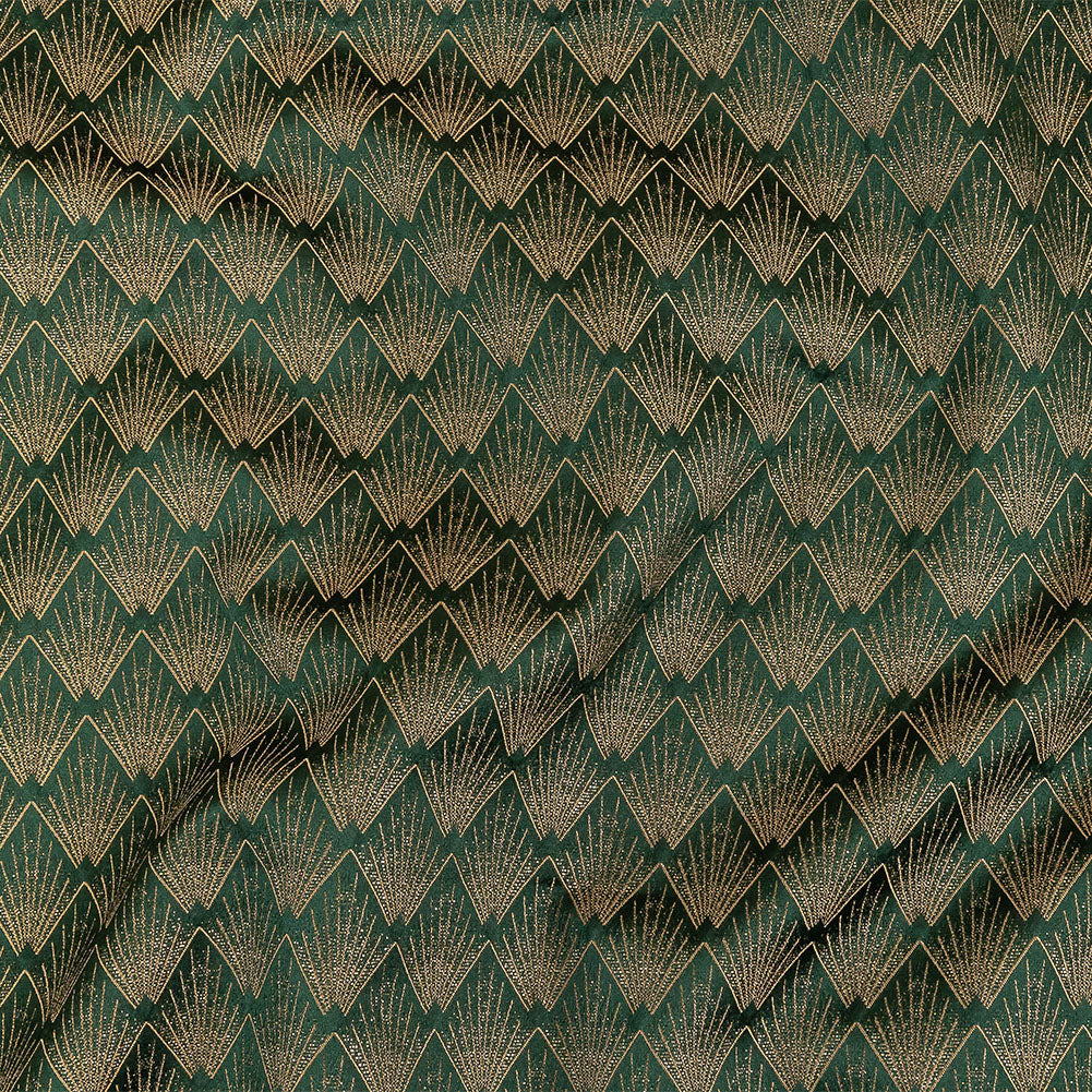 Metallic Drapery Jacquard - Emerald Digital Spots - British Imported Metallic Drapery Jacquard - Emerald Digital Spots - British Imported