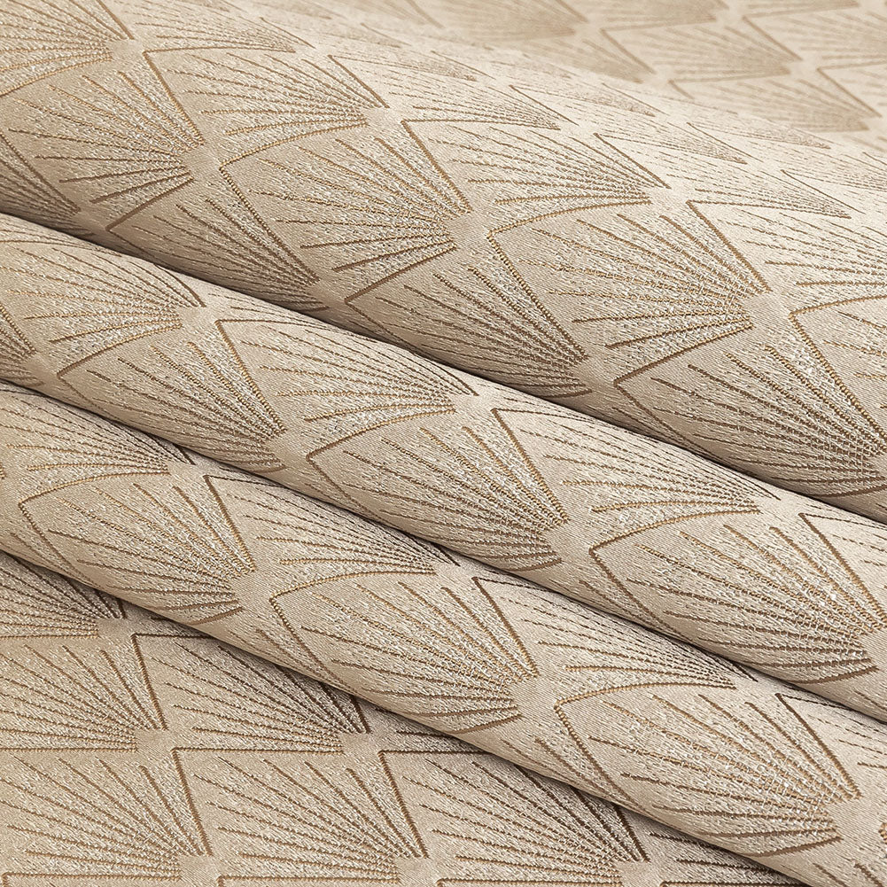 Metallic Drapery Jacquard - Nougat Digital Spots - British Imported Folded Metallic Drapery Jacquard - Nougat Digital Spots - British Imported Folded