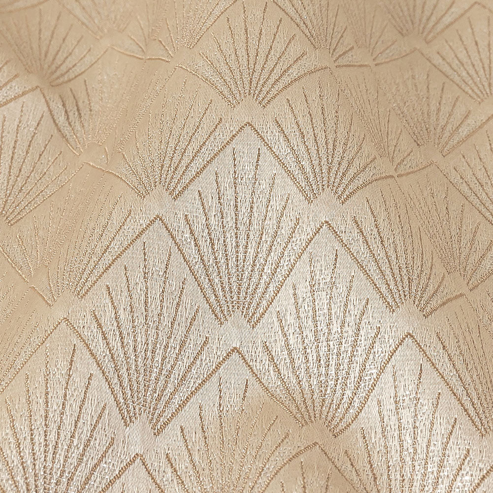 Metallic Drapery Jacquard - Nougat Digital Spots - British Imported Detail Metallic Drapery Jacquard - Nougat Digital Spots - British Imported Detail