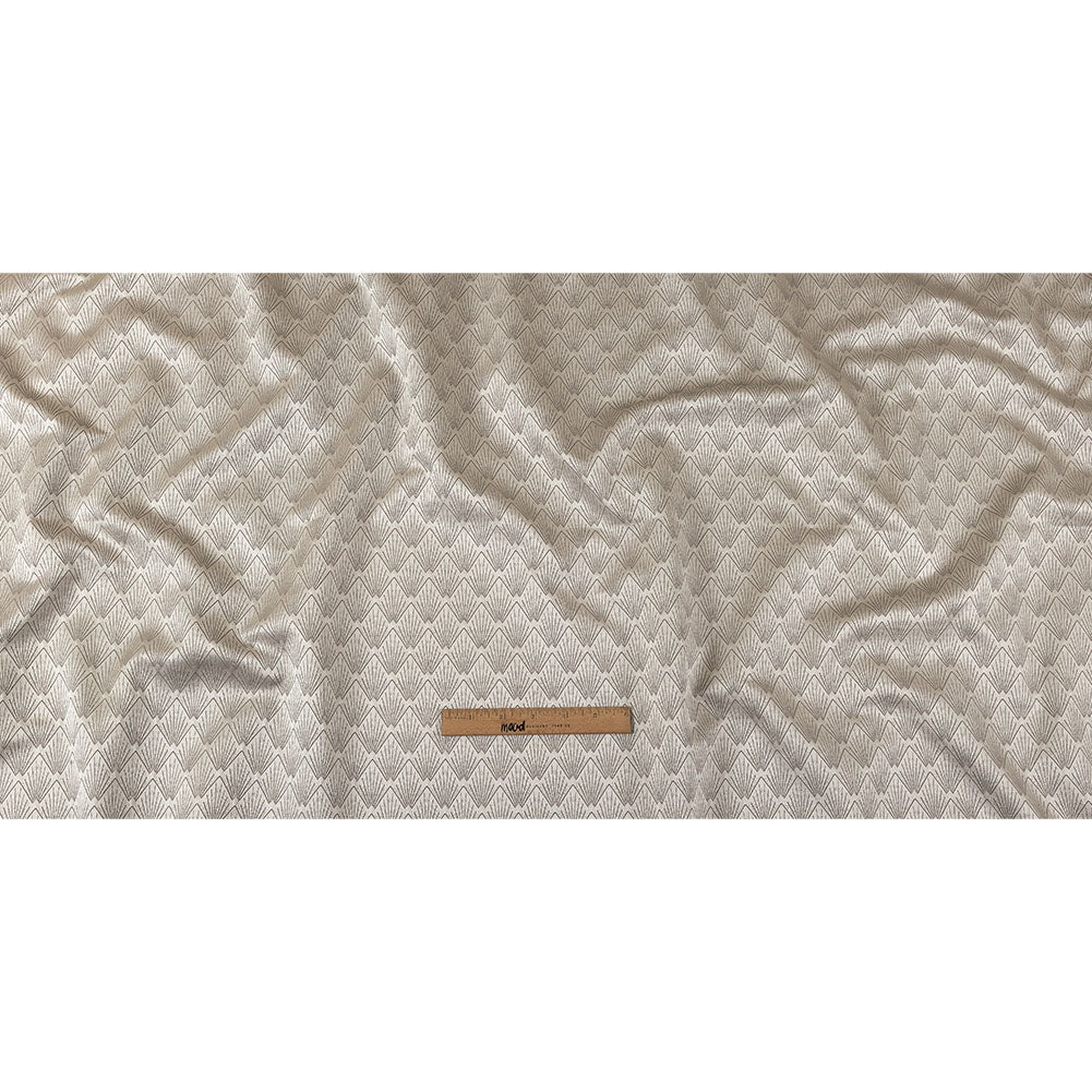 Metallic Drapery Jacquard - Silver Digital Spots - British Imported Full Metallic Drapery Jacquard - Silver Digital Spots - British Imported Full