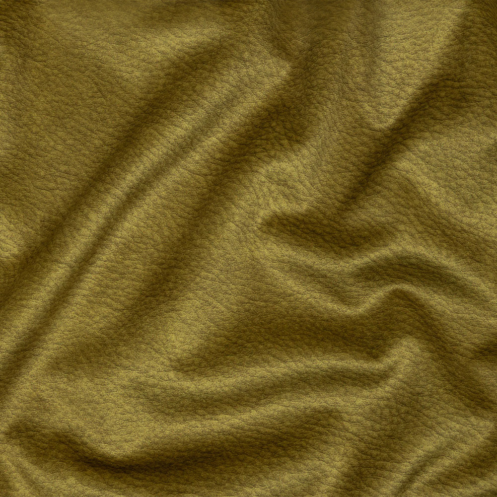 Polyester Microvelvet - Olive Abstract - British Imported Polyester Microvelvet - Olive Abstract - British Imported