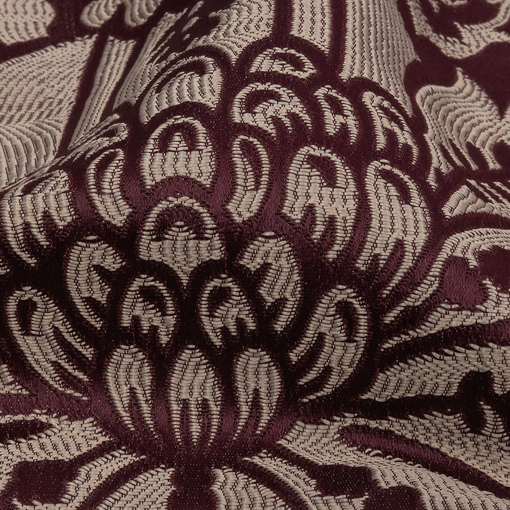 Drapery Jacquard - Berry Leafy Damask - British Imported Detail Drapery Jacquard - Berry Leafy Damask - British Imported Detail