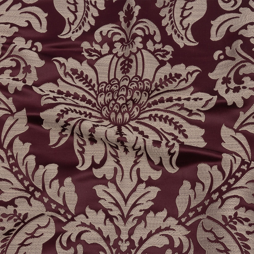 Drapery Jacquard - Berry Leafy Damask - British Imported Drapery Jacquard - Berry Leafy Damask - British Imported