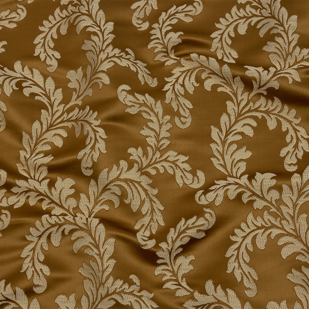 Drapery Jacquard - Bronze Elegant Ferns - British Imported Drapery Jacquard - Bronze Elegant Ferns - British Imported