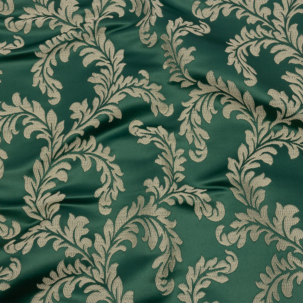 Drapery Jacquard - Emerald Elegant Ferns - British Imported Drapery Jacquard - Emerald Elegant Ferns - British Imported