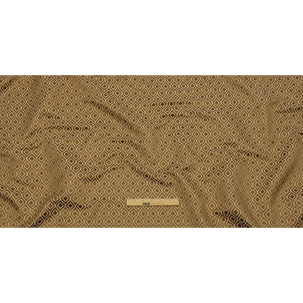 Drapery Jacquard - Bronze Simple Ogees - British Imported Full Drapery Jacquard - Bronze Simple Ogees - British Imported Full