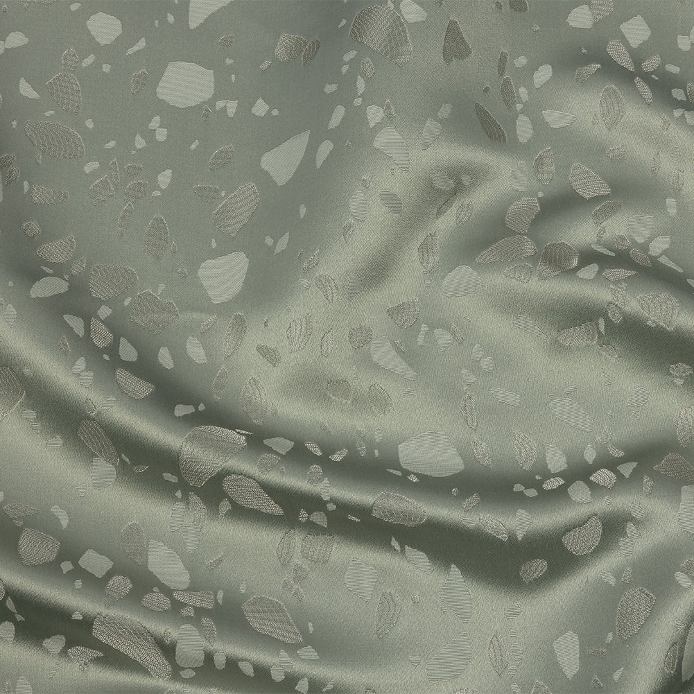Metallic Satin-Faced Drapery Jacquard - Spa Pebbles - British Imported Metallic Satin-Faced Drapery Jacquard - Spa Pebbles - British Imported