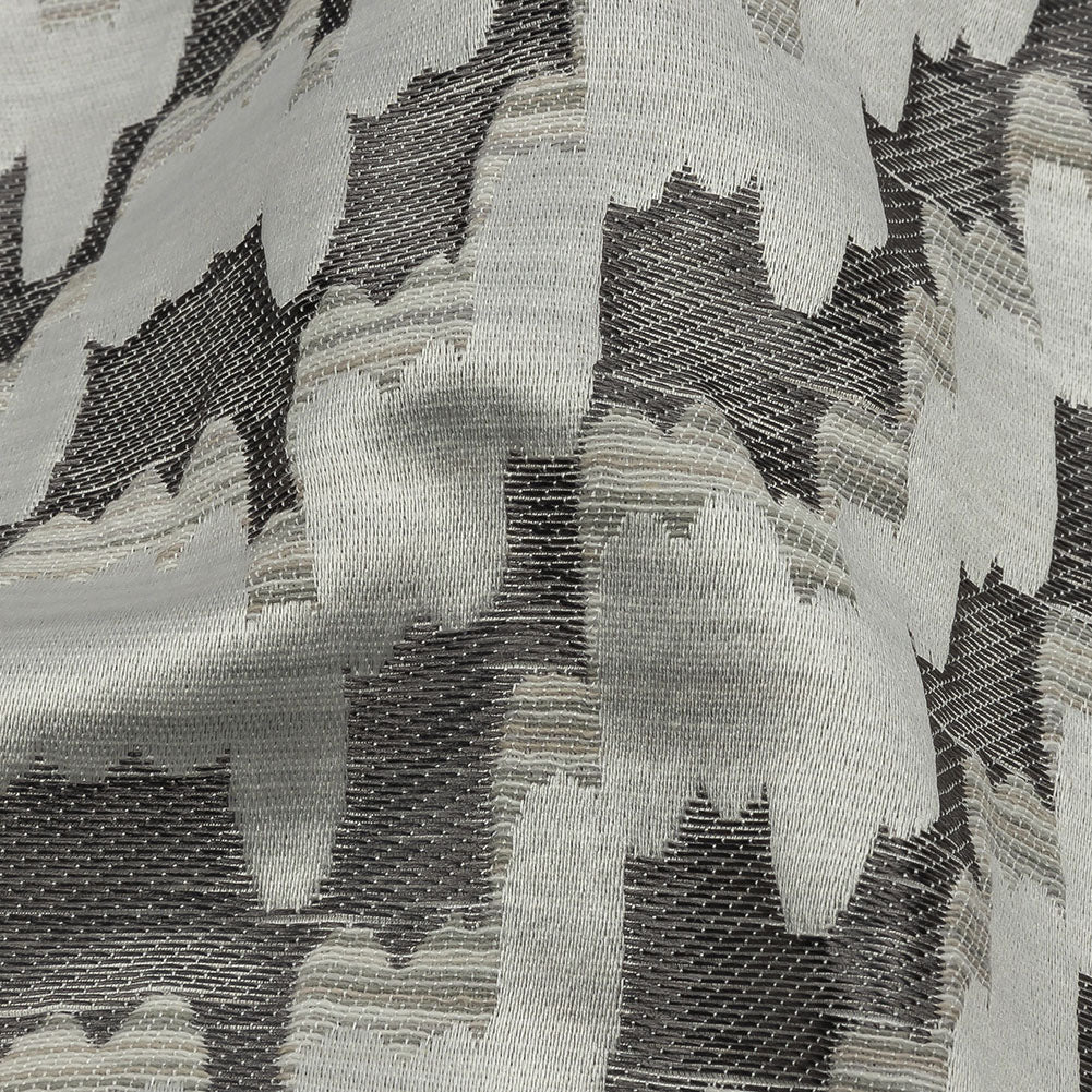 Drapery Jacquard - Aluminium Abstract Clouds - British Imported Detail Drapery Jacquard - Aluminium Abstract Clouds - British Imported Detail