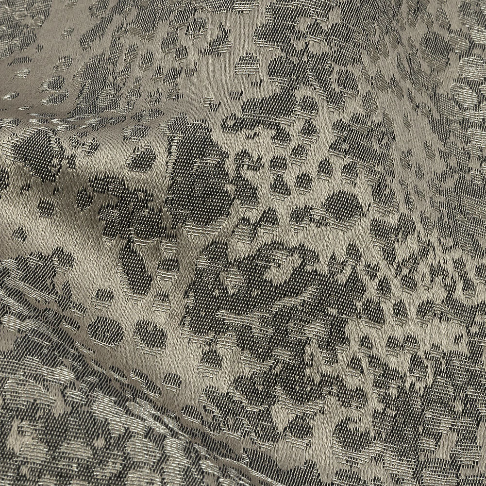 Metallic Drapery Jacquard - Fossil Pebbly Spots - British Imported Detail Metallic Drapery Jacquard - Fossil Pebbly Spots - British Imported Detail