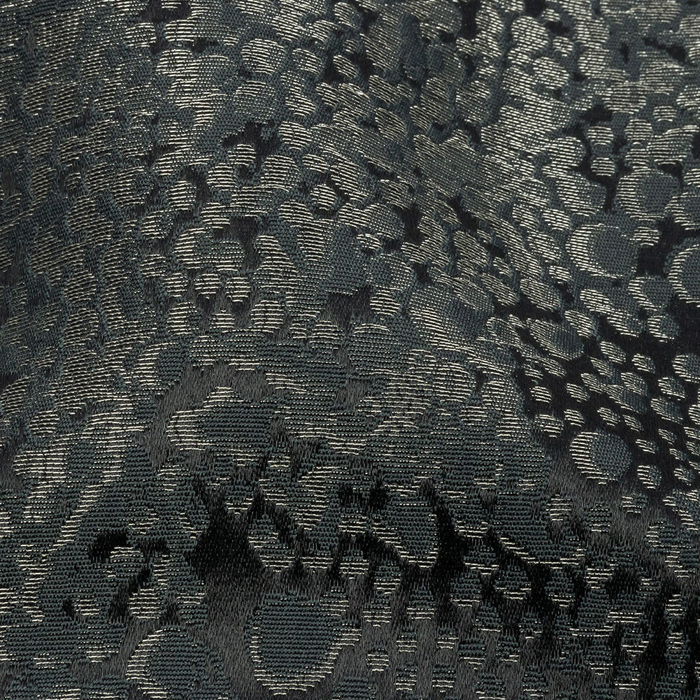 Metallic Drapery Jacquard - Indigo Pebbly Spots - British Imported Detail Metallic Drapery Jacquard - Indigo Pebbly Spots - British Imported Detail