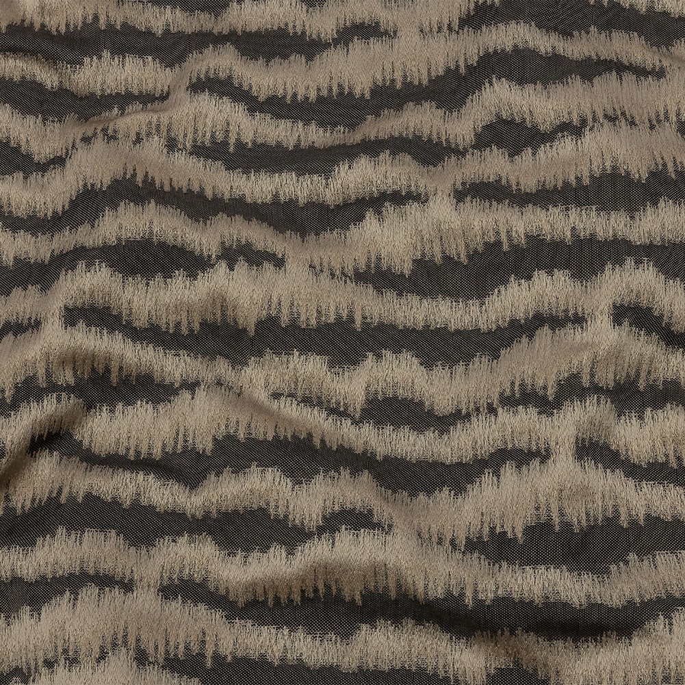 Drapery Jacquard - Fossil Abstract Stripes - British Imported Drapery Jacquard - Fossil Abstract Stripes - British Imported