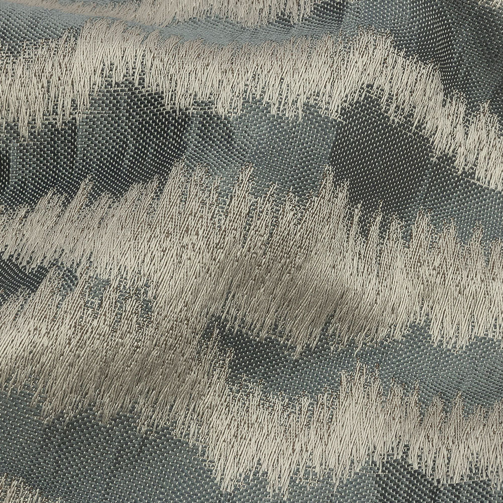 Drapery Jacquard - Slate Abstract Stripes - British Imported Detail Drapery Jacquard - Slate Abstract Stripes - British Imported Detail