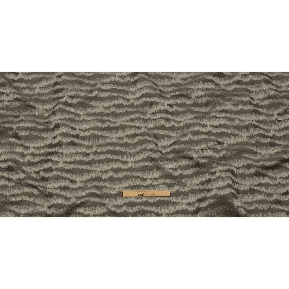 Drapery Jacquard - Truffle Abstract Stripes - British Imported Full Drapery Jacquard - Truffle Abstract Stripes - British Imported Full