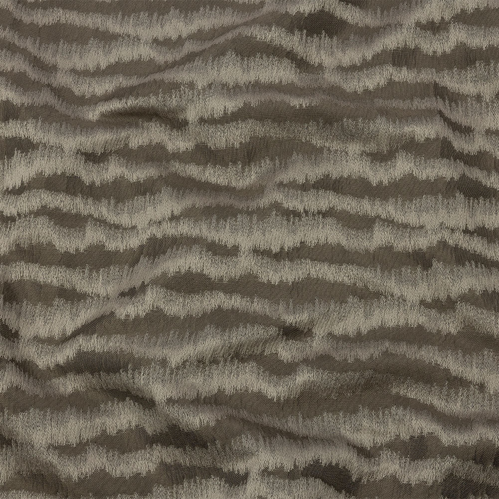 Drapery Jacquard - Truffle Abstract Stripes - British Imported Drapery Jacquard - Truffle Abstract Stripes - British Imported