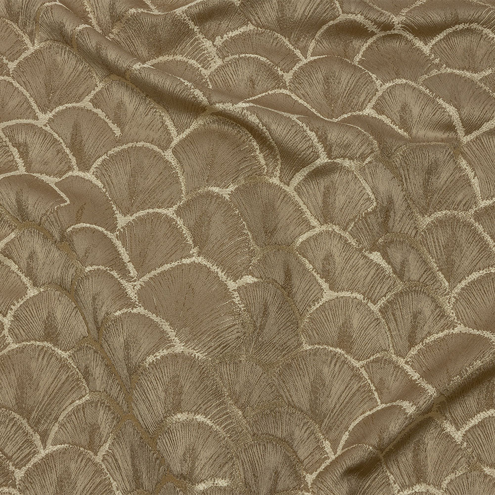 Drapery Jacquard - Fawn Fan Scales - British Imported Drapery Jacquard - Fawn Fan Scales - British Imported