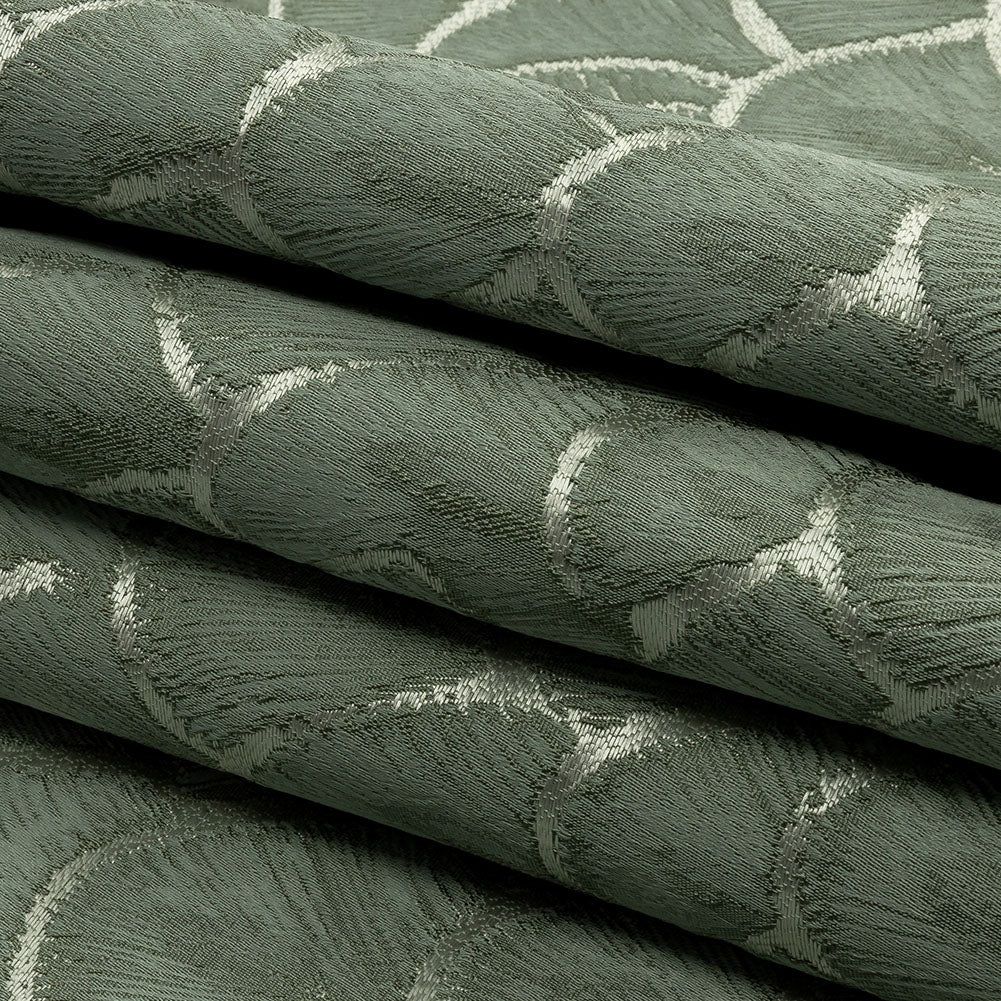 Drapery Jacquard - Jade Fan Scales - British Imported Folded Drapery Jacquard - Jade Fan Scales - British Imported Folded